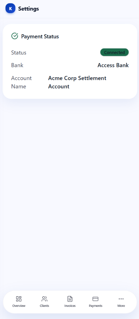Link Settlement Bank mobile view