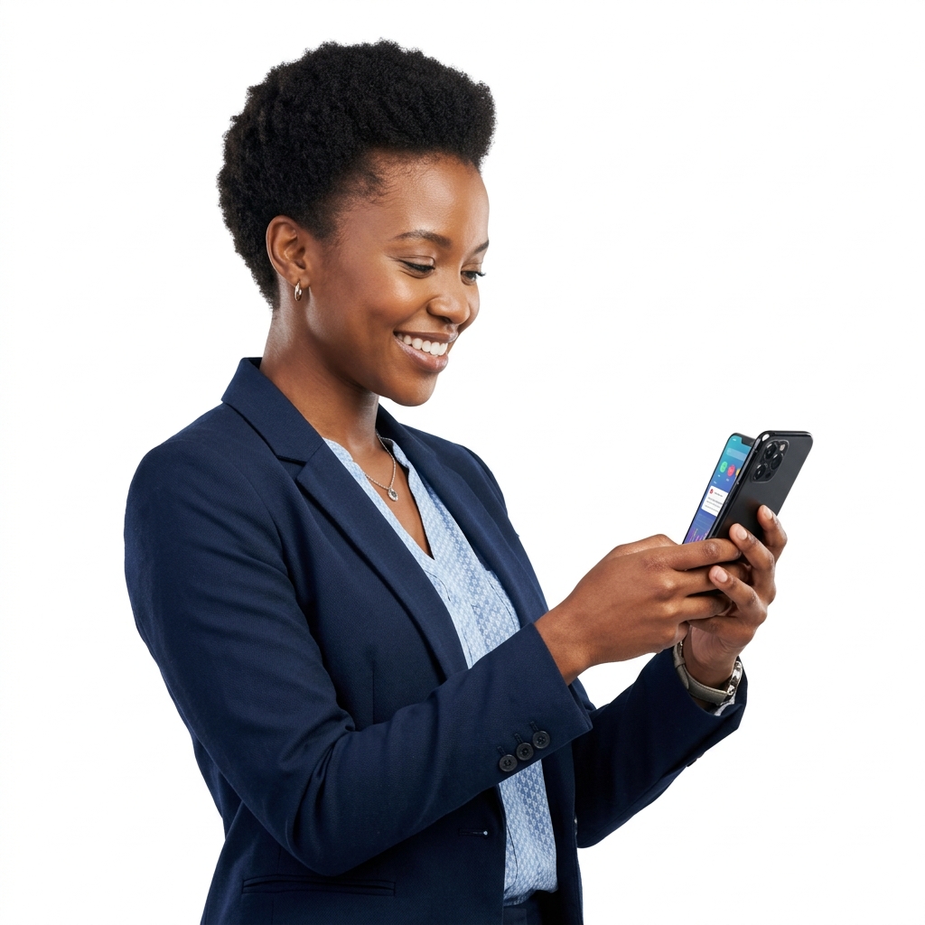 Person looking at phone
